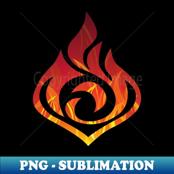 Pyro Burn Text Pyro Fire Element Burn Genshin Impact - Aesthetic Sublimati | Inspire ...