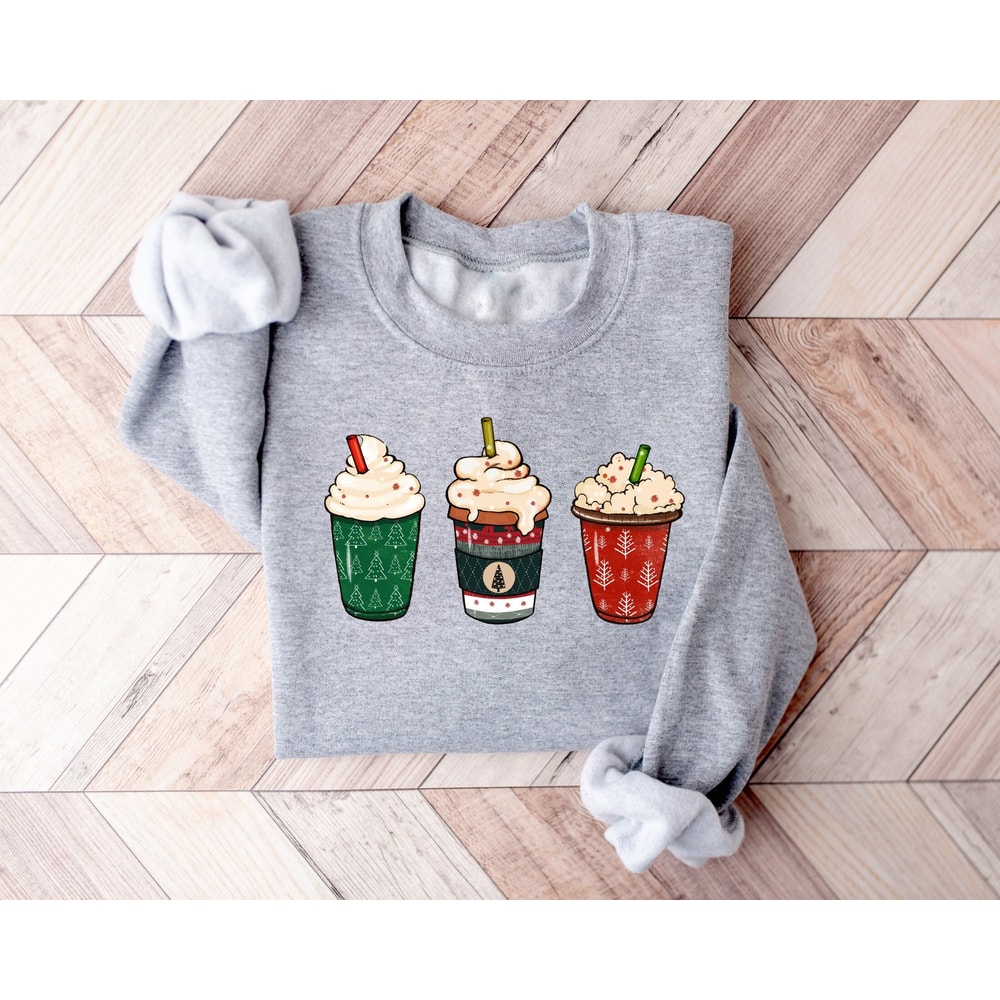 Christmas Coffee Sweatshirt, Christmas Latte Shirt, Coffee Lover Shirt, Christmas Shirts, Funny Coffee T-Shirt, Coffee Lover Gift, Latte Tee.jpg