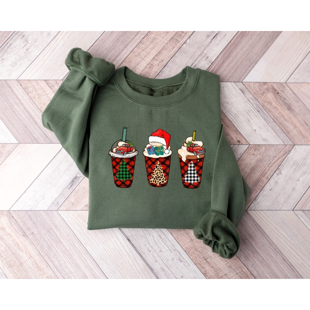 Christmas Coffee Sweatshirt, Christmas Latte Shirt, Coffee Lover Shirt, Coffee Lover Gift, Christmas Latte Tee, Christmas Shirt,Coffee Shirt.jpg