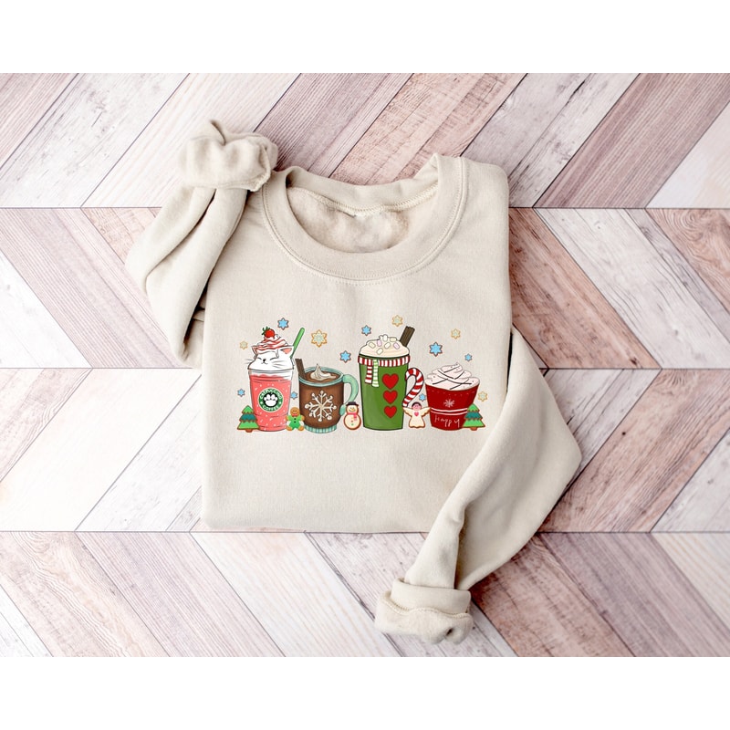 Christmas Coffee Sweatshirt, Christmas Shirt, Christmas Latte Shirt, Coffee Sweatshirt, Coffee Lover Shirt, Coffee Lover Gift, Christmas Tee.jpg