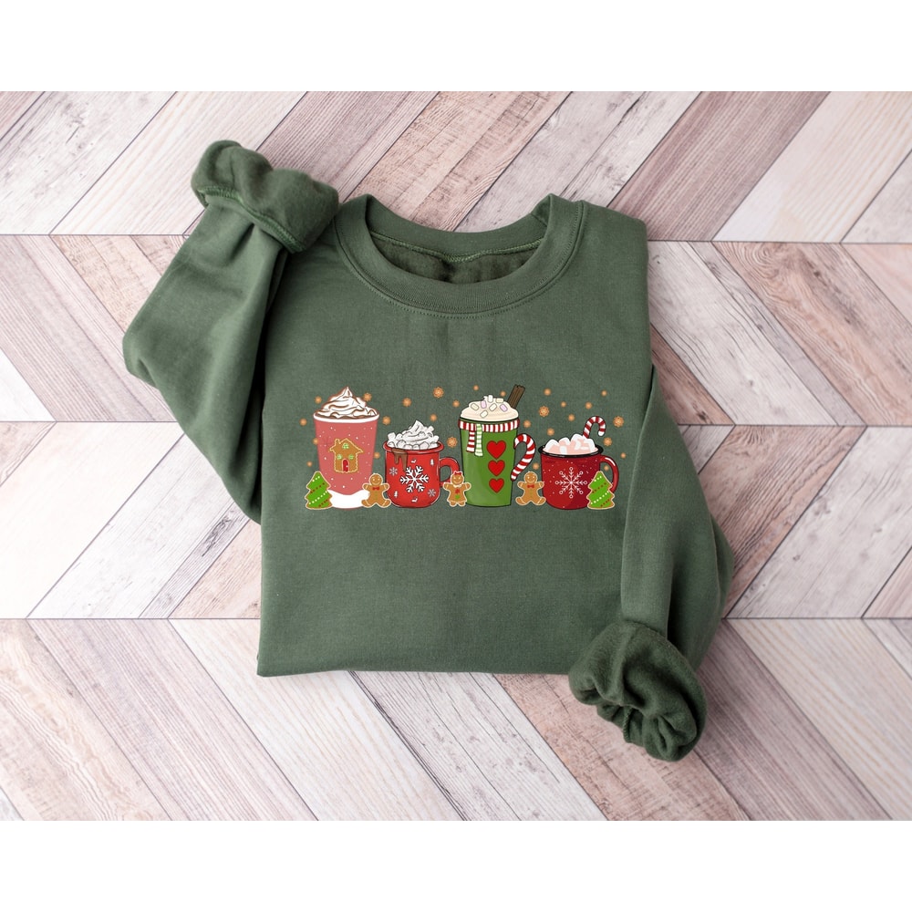 Christmas Coffee Sweatshirt, Christmas Tee, Coffee Lover Gift, Coffee Lover Shirt, Coffee Sweatshirt, Christmas Shirt, Christmas Latte Shirt.jpg