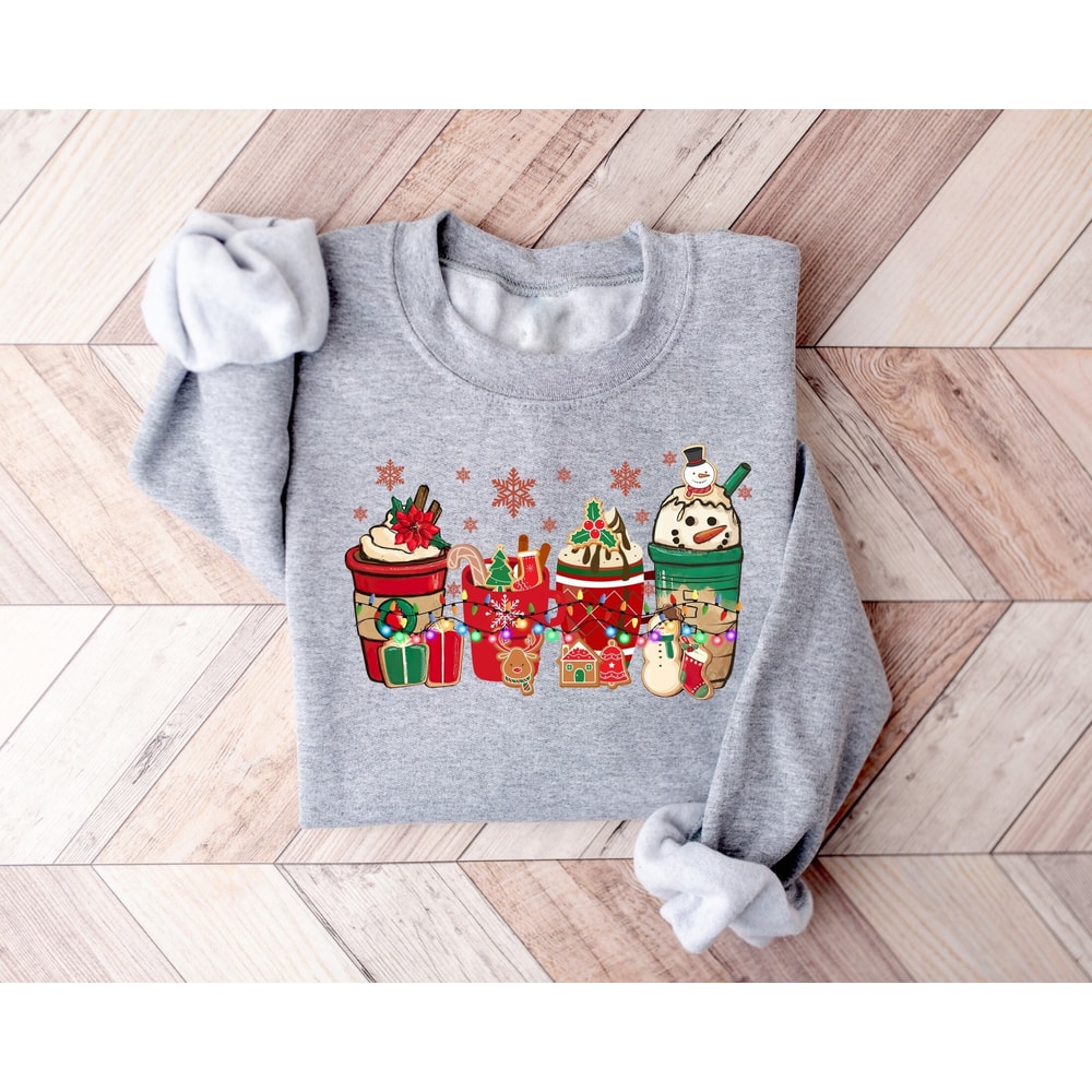 Christmas Coffee Sweatshirt, Coffee Lover Shirt, Christmas Shirt, Christmas Latte Shirt, Coffee Sweatshirt, Christmas Tee, Coffee Lover Gift.jpg