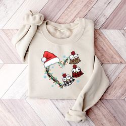 christmas heart chicken shirt, christmas sweatshirt, funny christmas shirt, christmas gift, chicken christmas shirt, chi