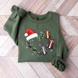 christmas heart horse sweatshirt,christmas tee,christmas gift,funny christmas shirt,horse lover shirt,horse christmas sh