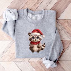 christmas racoon sweatshirt,christmas shirts,cute raccoon shirt,xmas raccoon shirt,christmas gift,merry christmas shirt,