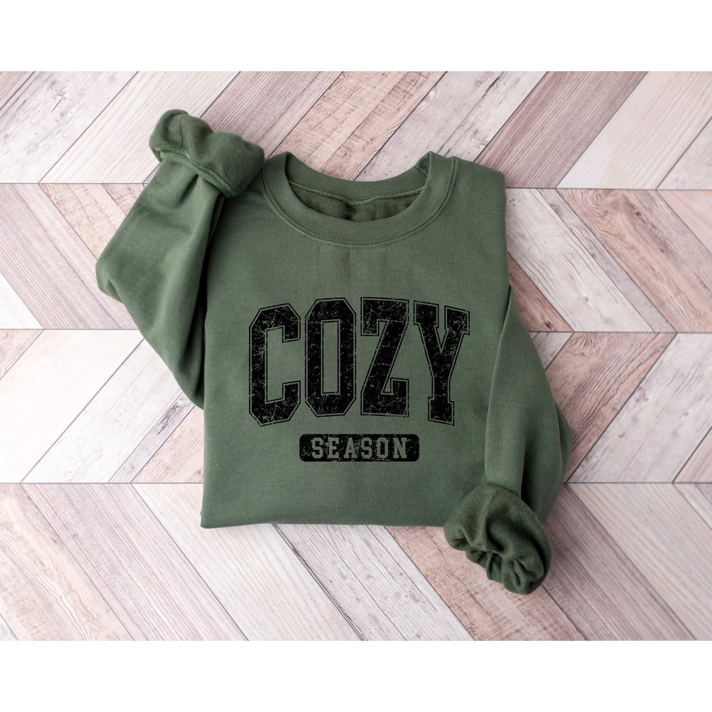 Cozy Season Sweatshirt, Women Fall Shirt, Christmas Shirts, Retro Fall Sweatshirt, Womens Fall Shirt, Get Cozy Sweatshirt, Christmas Gifts.jpg