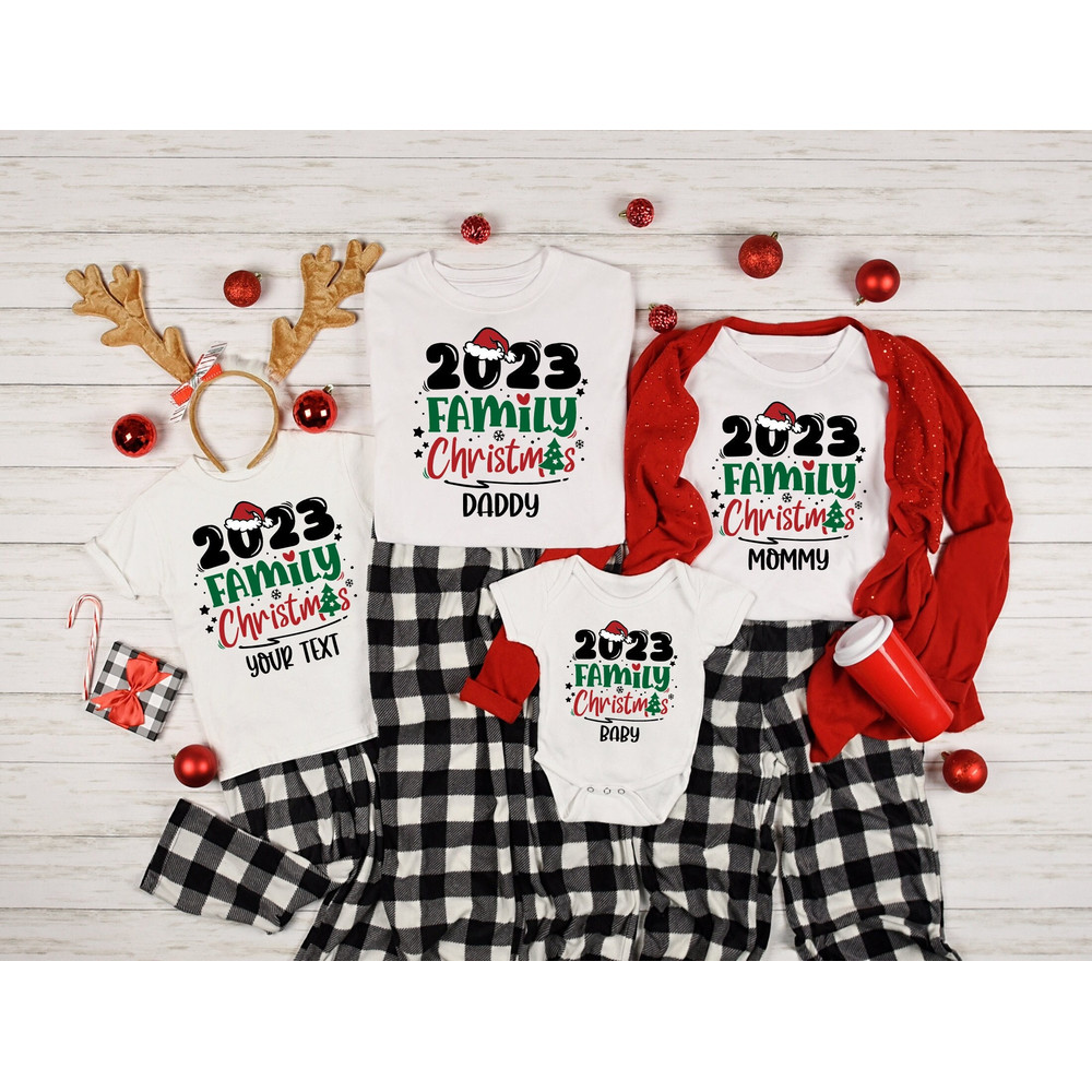Custom 2023 Family Christmas Shirt, Matching Family Christmas Shirts, Christmas Party Shirt, Customizable 2023 Family Christmas Shirt.jpg