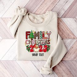 custom family christmas crew 2023 sweatshirt,family matching christmas shirts,christmas party shirt,gift for xmas party