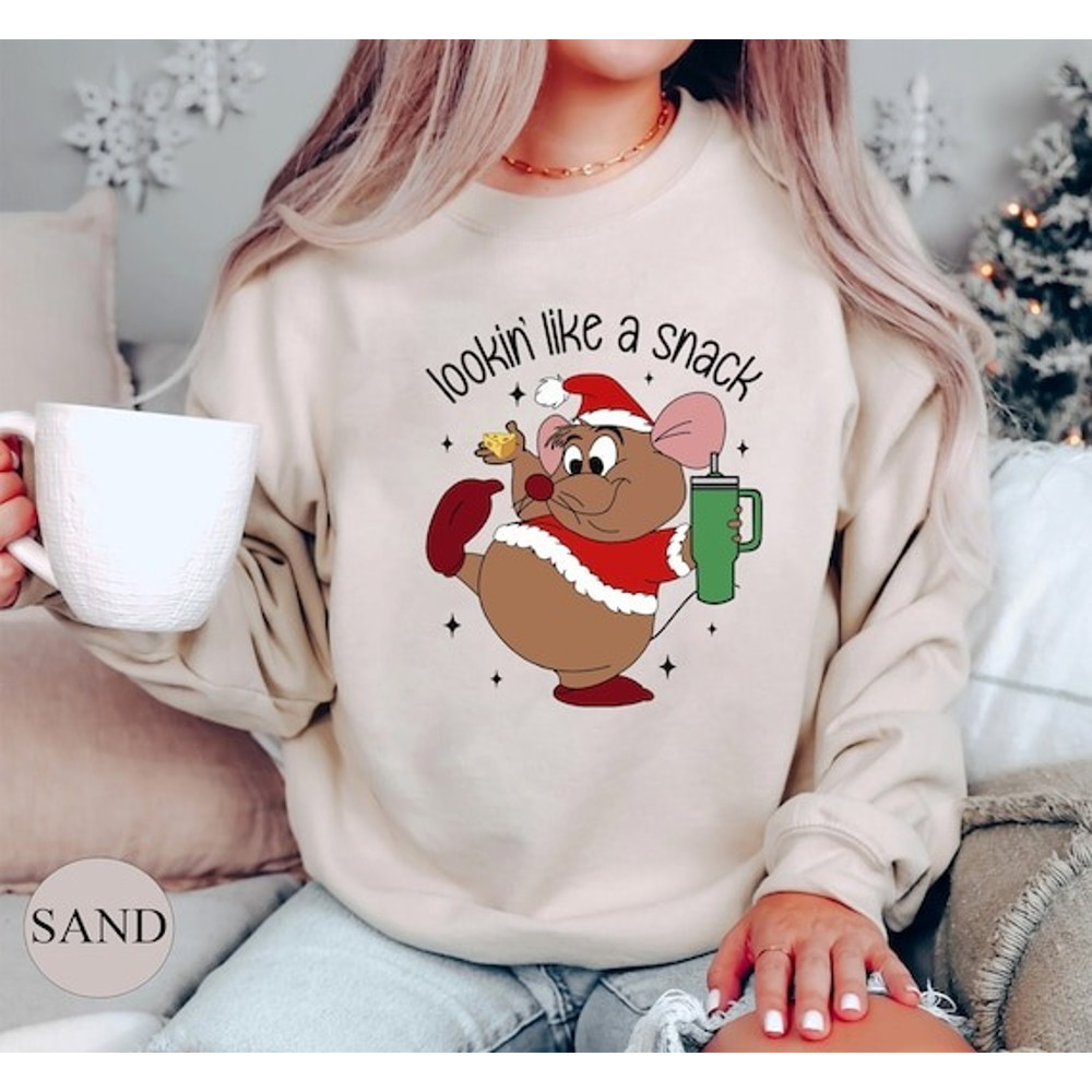 Cute Gus Gus Shirt, Looking Like A Snack Shirt, Disney Christmas Shirt, Disneyland Trip Shirt, Family Christmas Shirt, Cinderella Shirt.jpg
