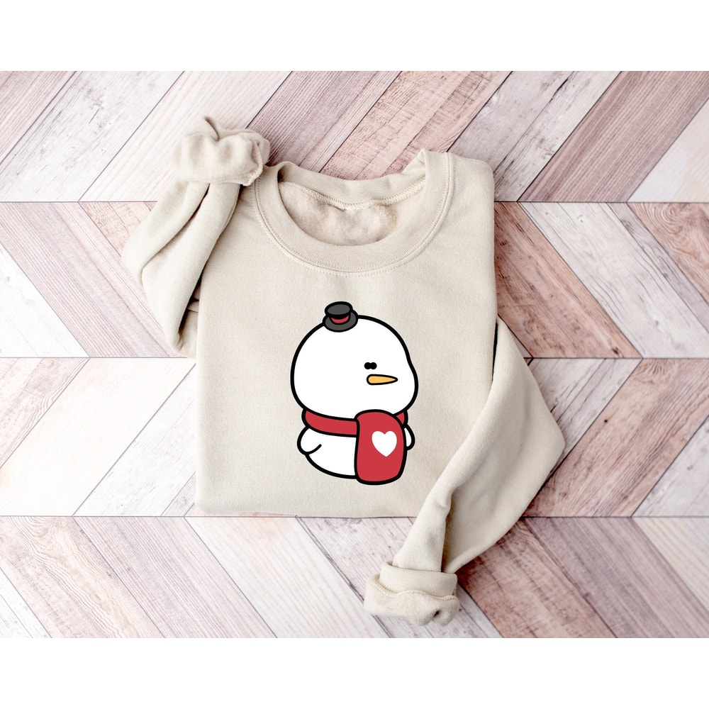Cute Snowman Christmas Sweatshirt, Christmas Shirts, Snowman Shirt, Christmas Crewneck, Winter Shirt, Christmas Gift, Women Christmas Shirts.jpg