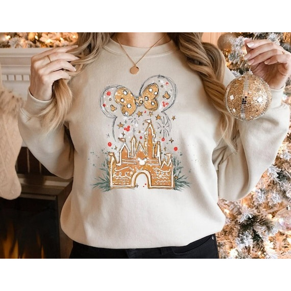 Disney Gingerbread Castle Shirt,Disney Christmas Family Shirts,Disney Christmas Shirt,Minnie Mickey Christmas Shirt,Disney Gingerbread Shirt.jpg