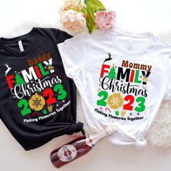 family christmas making memories together custom shirt, christmas group shirt, matching family christmas shirts, christm