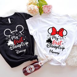 my first disney trip shirt, disney family christmas shirt, custom disney christmas shirt, disney group shirt, family mat