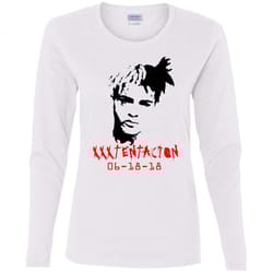 agr rip xxxtentacion ladies&8217 cotton ls t-shirt