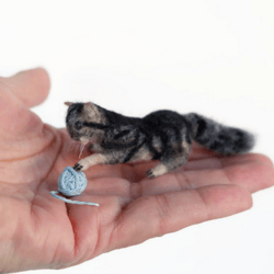 A little striped cat  for the dollhouse collector and cat lover.