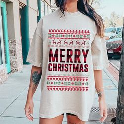 merry christmas comfort colors shirt , merry christmas ugly shirt , christmas shirt s, plaid style merry christmas t-shi