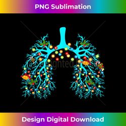 Respiratory Therapy Lung Christmas Xmas Light Ornament - Deluxe PNG Sublimation Download - Tailor-Made for Sublimation Craftsmanship