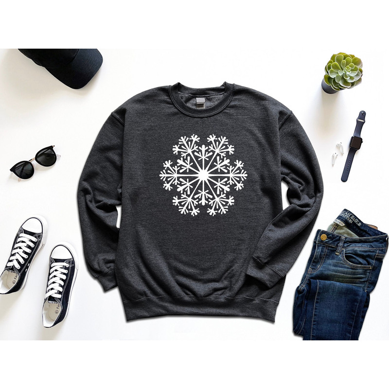 Snowflake Winter Sweatshirt, Snowflake Shirt, Christmas Shirt, Christmas Women Shirt, Winter Shirts, Xmas Holiday Gifts,Cute Snowflake Shirt.jpg