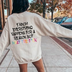 what the fck sweatshirt and hoodie, aesthetic sweatshirt , cool sweater, oversized hoodie, womens clothing, vsco tumblr