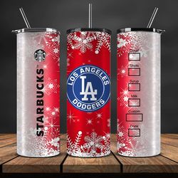 Los Angeles Dodgers,Christmas MLB Tumbler Png , MLB Christmas Tumbler Wrap 51