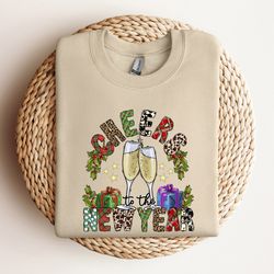 cheers to the new year shirt,2024 happy new year sweatshirt,happy new year shirt, new years shirt, 2024 christmas, happy