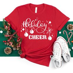 holiday cheer shirt,christmas gift, gift for her, let it snow hoodie, christmas sweatshirt, christmas gift for family