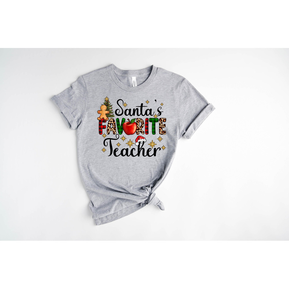 Santa's Favorite Teacher Shirt, Teacher Christmas Gift Shirt,Xmas Gifts For Teacher,Teacher Holiday Shirt,Christmas Teacher Sweatshirt.jpg