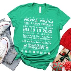 Friends Tacky Christmas Shirt, Phoebe Christmas Song, Friends TV Show, Happy Hanukkah, Funny Christmas T-Shirt, Holiday