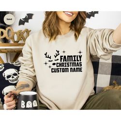 custom family christmas hoodies, christmas sweatshirts, customized family holiday hoodies, personalized xmas gifts, cust