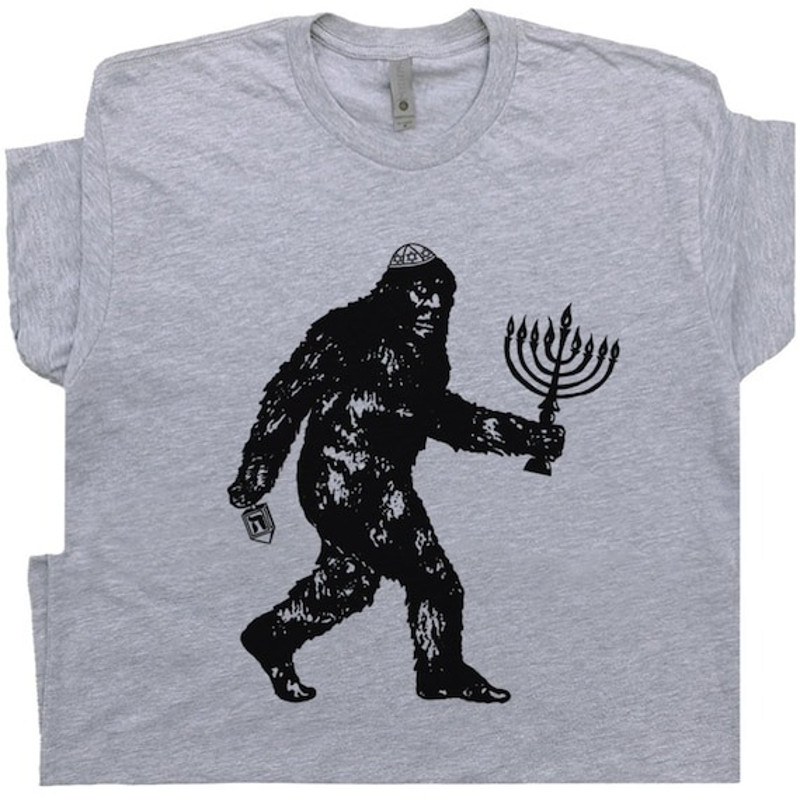 Funny Jewish T Shirt Bigfoot Hanukkah T Shirt Chanukah Humor Tee Hilarious Holiday Graphic Tees Gift For Mens Womens Kids Menorah Dreidel.jpg