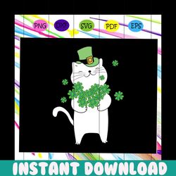 cat leprechaun svg, shamrock svg, st patrick's day, patrick svg, patrick's day,patrick day gifts, st patrick's day svg,