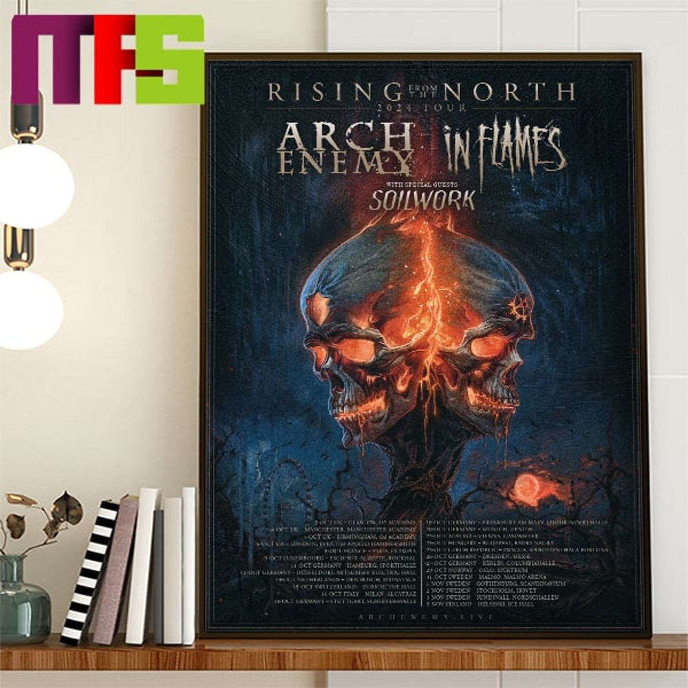 Arch Enemy Rising From The North Tour 2024 Home Decor Poster Canvas.jpg