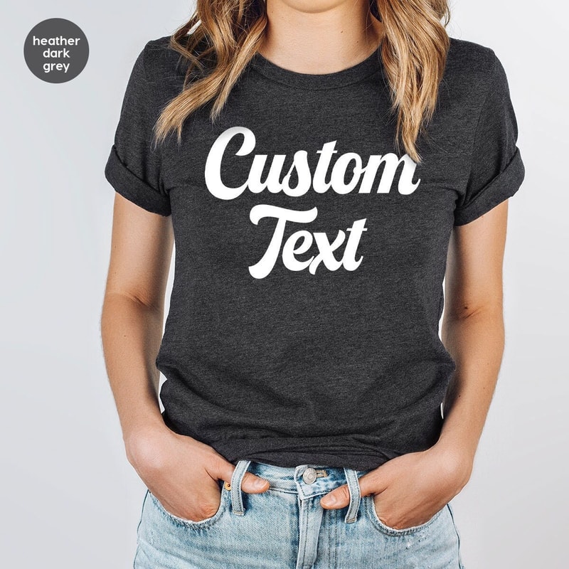 Custom V-Neck Shirt, Custom T-Shirts, Personalized Gifts, Gift for Her, Gift for Him, Custom Text Women Tank, Customizable T Shirt.jpg