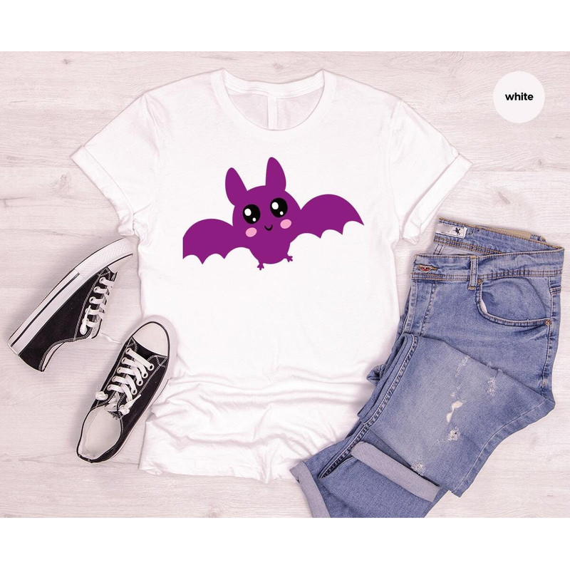 Cute Bat T-Shirts, Funny Halloween Gifts, Womens Vneck Shirts, Cute Bat Graphic Tees, Toddler Shirt, Gifts for Her, Halloween Sweatshirt.jpg