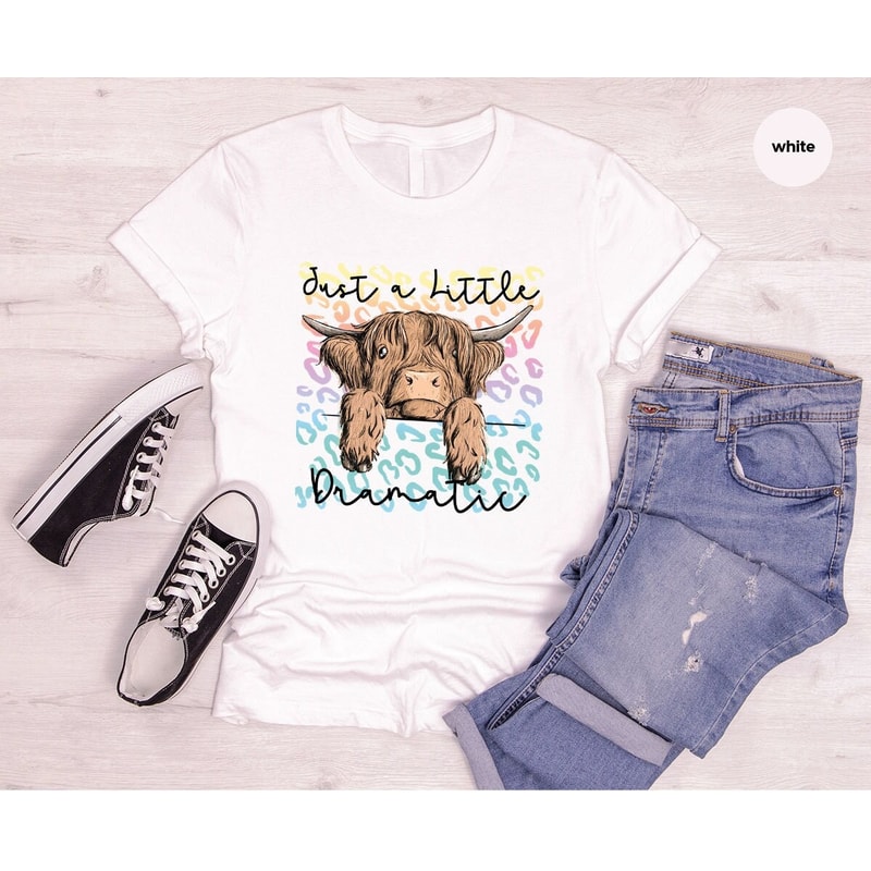 Cute Cow T-Shirt, Farmer Clothing, Farm Gifts for Her, Heifer Graphic Tees, Girls Farm TShirts, Counrty Vneck Shirt, Leopard Print Outfit.jpg