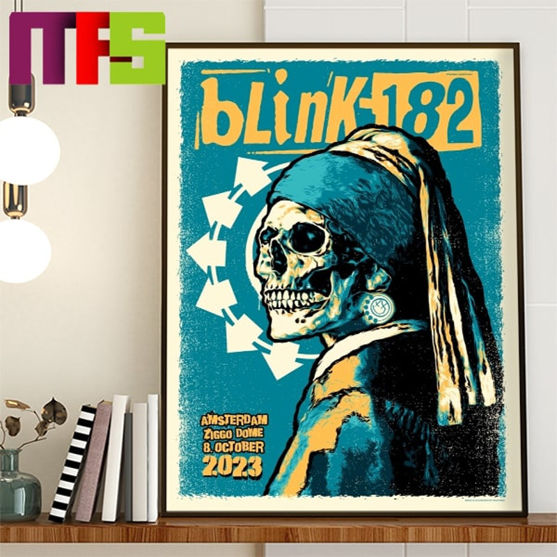 Blink 182 Amsterdam Event Poster At Ziggo Dome October 8th 2023 Home Decor Poster Canvas.jpg
