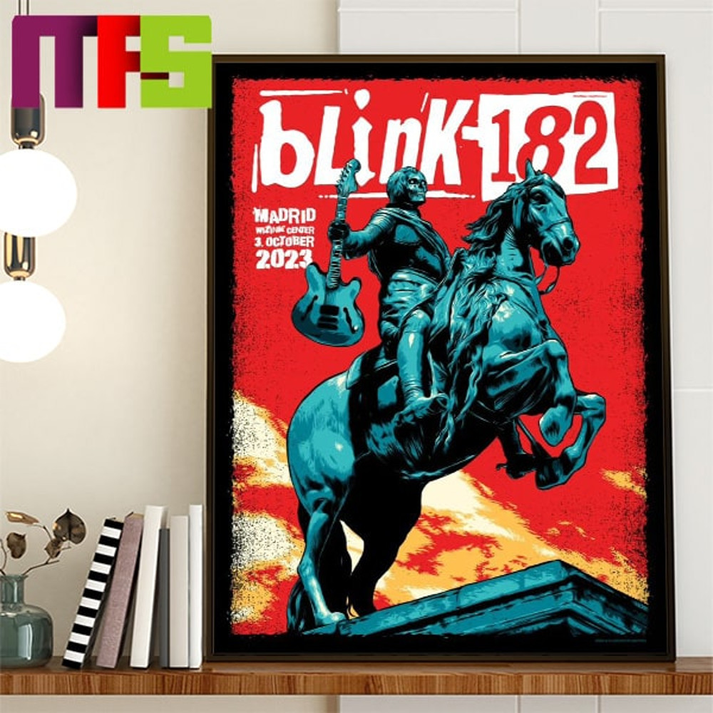 Blink 182 Madrid Event Poster Wizink Center October 3rd 2023 Home Decor Poster Canvas.jpg