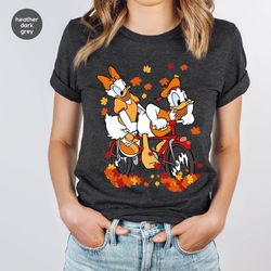 disney thanksgiving shirt, daisy duck tshirt, thankful t-shirt, fall sweatshirt, donald duck t shirt, cute couple shirt,