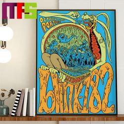 blink-182 lisbon event poster in portugal october 2rd 2023 home decor poster canvas