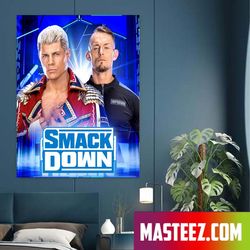 cody rhodes goes one-on-one with ludwig kaiser wwe poster canvas