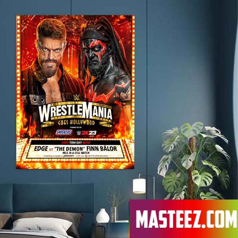Demon FinnBalor takes on EdgeRatedR at WrestleMania Poster Canvas.jpg