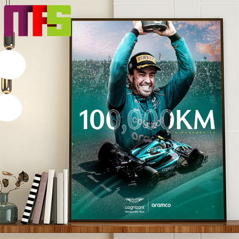 Fernando Alonso Become The First Driver In F1 History To Complete 100000 Km At Singapore GP Home Decor Poster Canvas.jpg