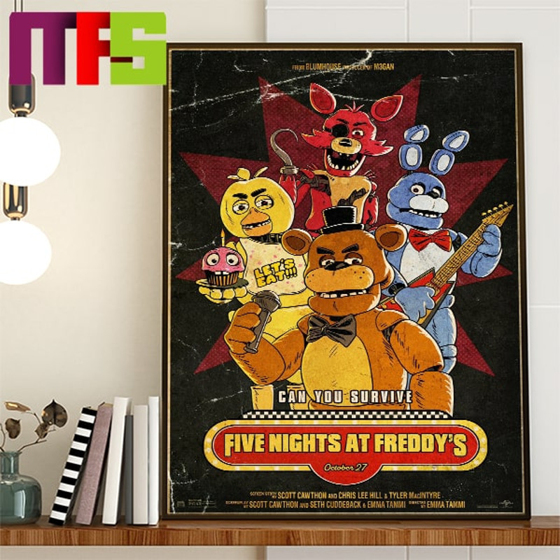 Five Nights At Freddy's Can You Survive Cartoon Style Home Decor Poster Canvas.jpg