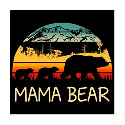 mama bear with 2 cubs svg, mother day svg, mother svg, bear svg, cubs svg, happy mother day,bear mom svg, mom svg, mom l