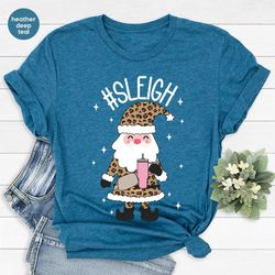 funny christmas gifts, santa claus shirt, merry christmas shirts, christmas sweatshirts, leopard print tees, womens clot