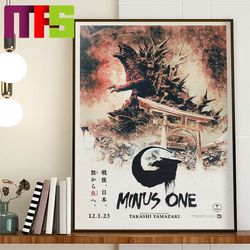 godzilla minus one new japanese version poster from toho home decor poster canvas