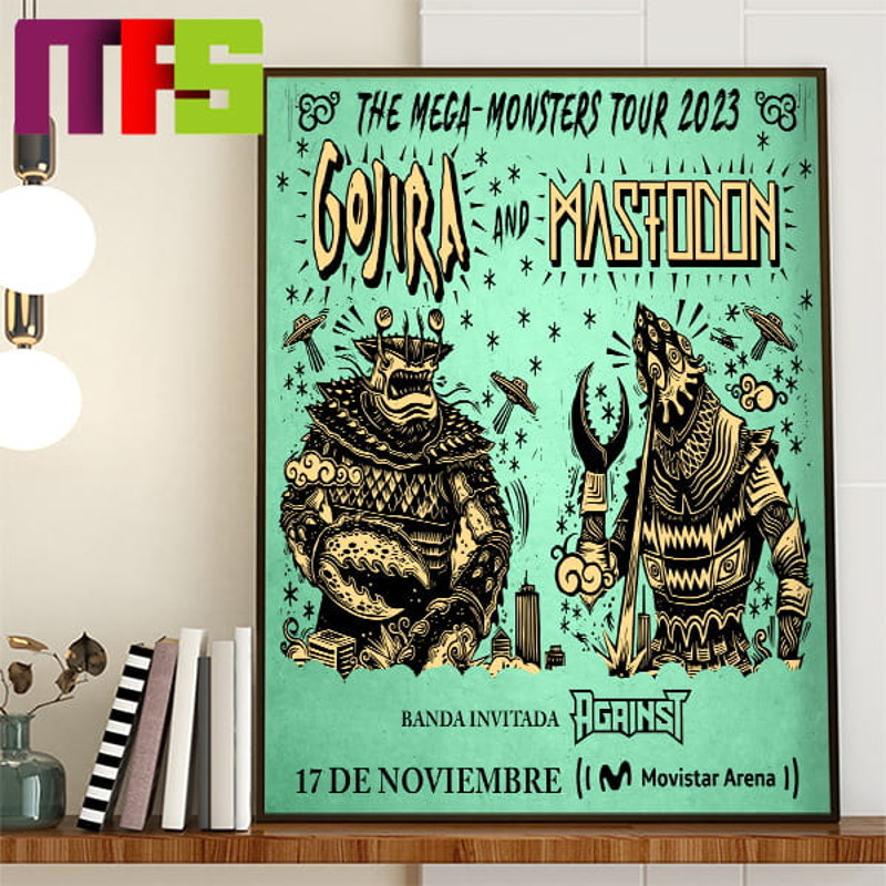 Gojira And Mastodon The Mega Monsters Tour 2023 In Buenos Aires Argentina November 17th 2023 Home Decor Poster Canvas.jpg