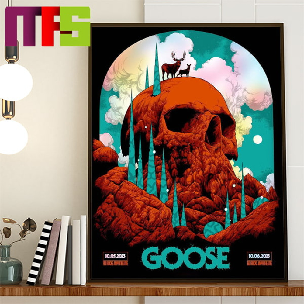 Goose Red Rocks Amphitheater Morrison CO On October 5th - 6th 2023 Home Decor Poster Canvas.jpg