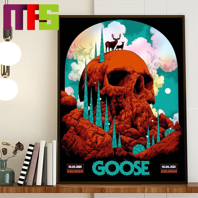 Goose Red Rocks Amphitheater Morrison CO On October 5th - 6th 2023 Home Decor Poster Canvas.jpg