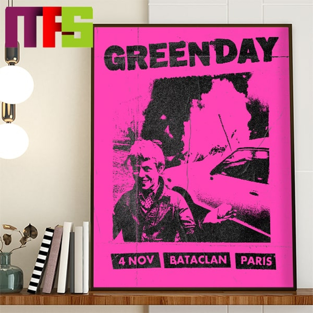 Green Day In Paris France At Bataclan November 4th 2023 Home Decor Poster Canvas.jpg